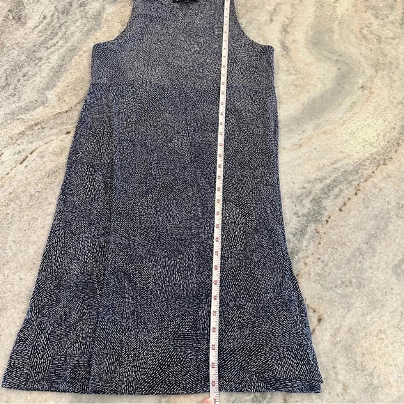 Athleta Santorini Thera Dress Navy Blue White Printed Sleeveless Casual Size Med - Picture 8 of 11